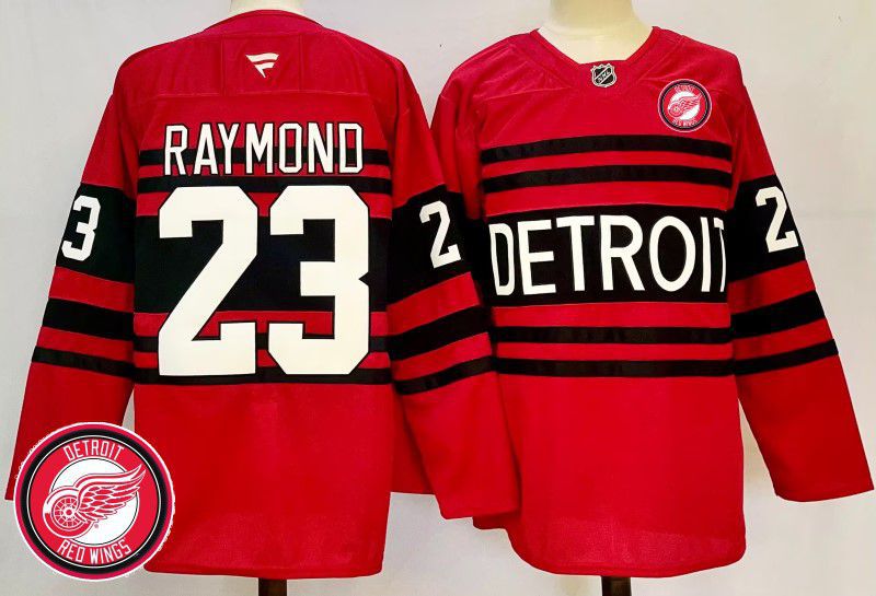 Men Detroit Red Wings 23 Raymond Red Fanatics 2025 NHL Jersey style 5